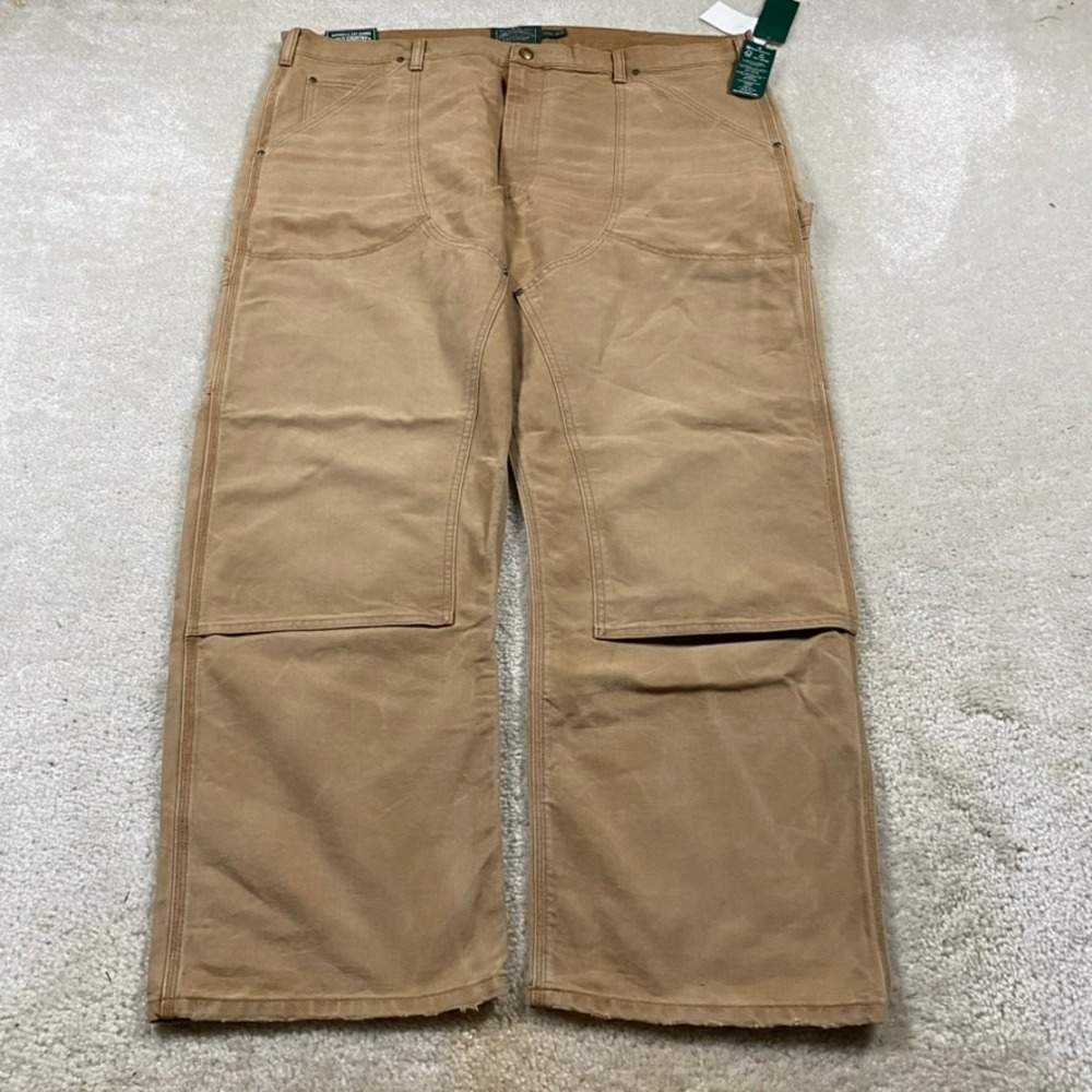 Polo Country Ralph Lauren Pants Mens 42x32 Brown Canvas Double Knee Carpenter